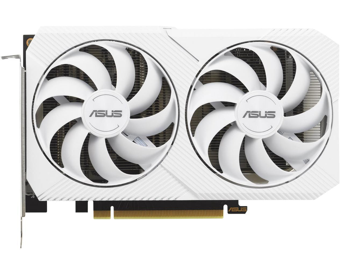 ASUS Dual GeForce RTX 3060 White OC Edition 12GB GDDR6 | PCIe 4.0, HDMI 2.1, DisplayPort 1.4a, 2-Slot Design, Axial-Tech Fan, 0dB