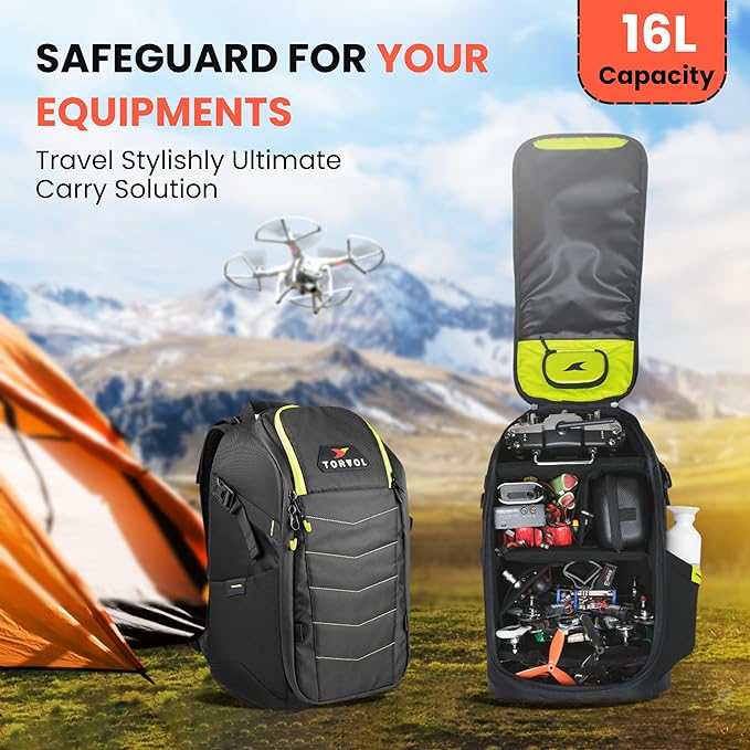 The Ultimate Solution for Drone Racing Enthusiasts Torvol Quad Pitstop Backpack V2 - Green