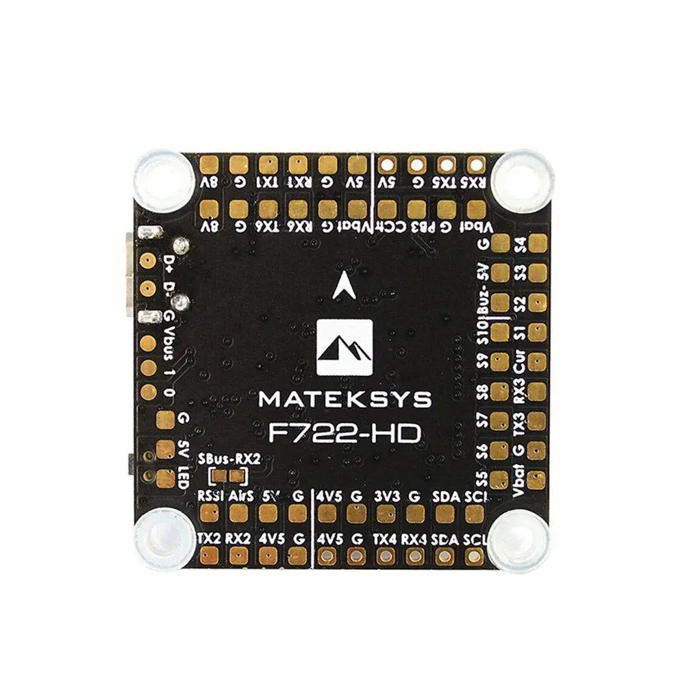 MATEKSYS F722 Flight Controller for DJI Digital FPV SystemThe Matek's line of F7 flight controllers brings a host of new possibilities to your fixed wing or multirotor. This F7 FC features STM32F722, MPU6000, BMP280, 32M fl