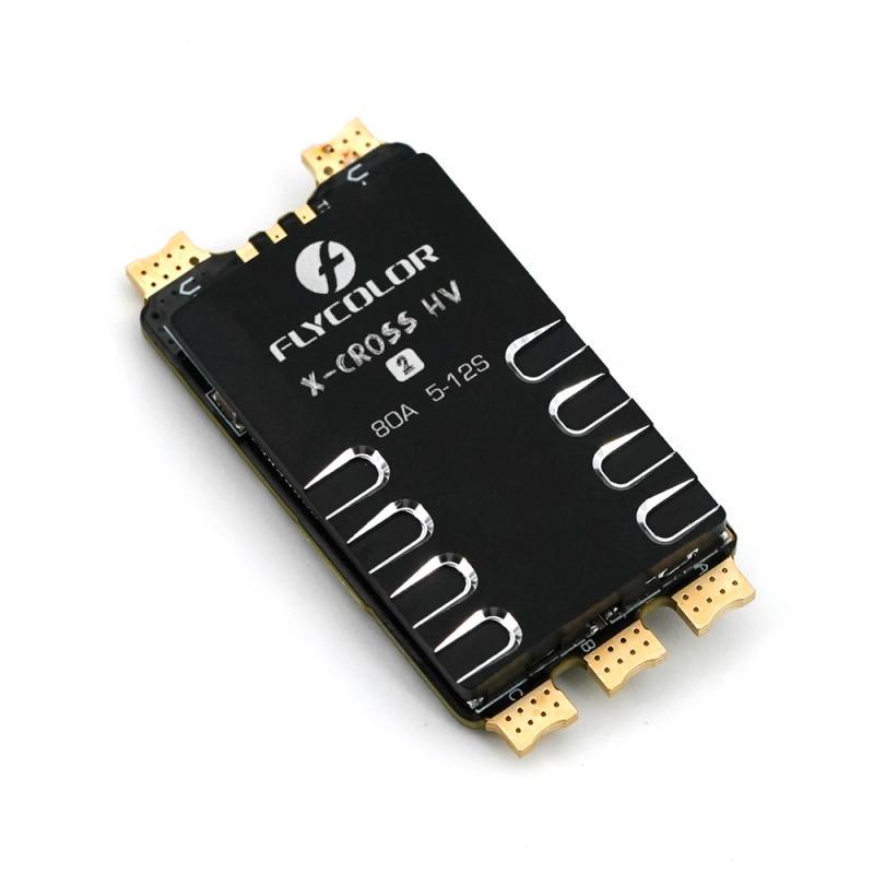 Flycolor x-cross hv 80a esc (5-12s)MAIN FEATURE
ARM 32-bit Cortex MCU, frequency up to 48MHz
International famous brand MOSFET with high performance and low ESR, not afraid of large current
BL Heli_3