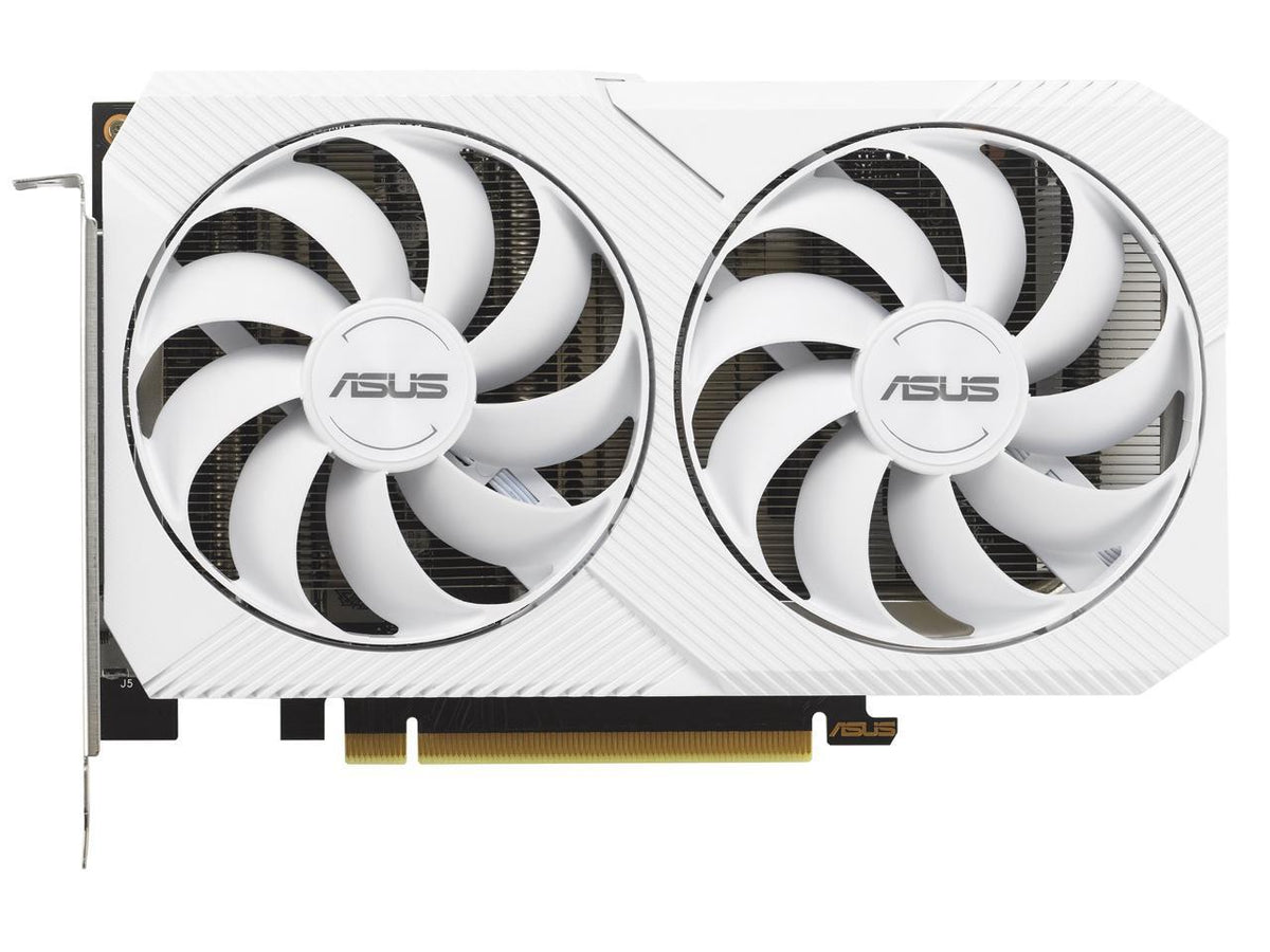 ASUS Dual GeForce RTX 3060 White OC Edition 12GB GDDR6 | PCIe 4.0, HDMI 2.1, DisplayPort 1.4a, 2-Slot Design, Axial-Tech Fan, 0dB