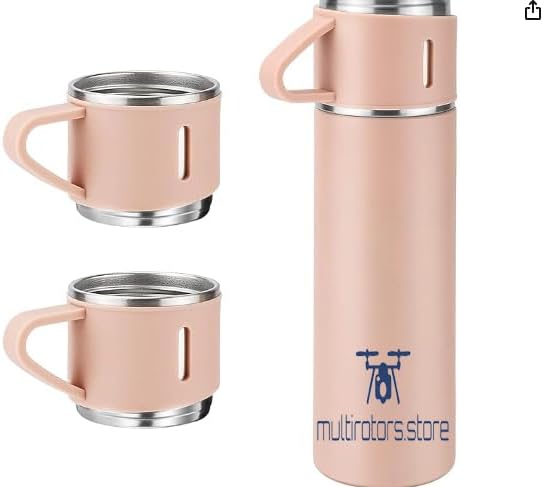 Stainless Steel Thermo 500ml/16.9oz Vacuum Insulated Bottle with Cup for Coffee Hot Drink and Cold Drink Water Flask