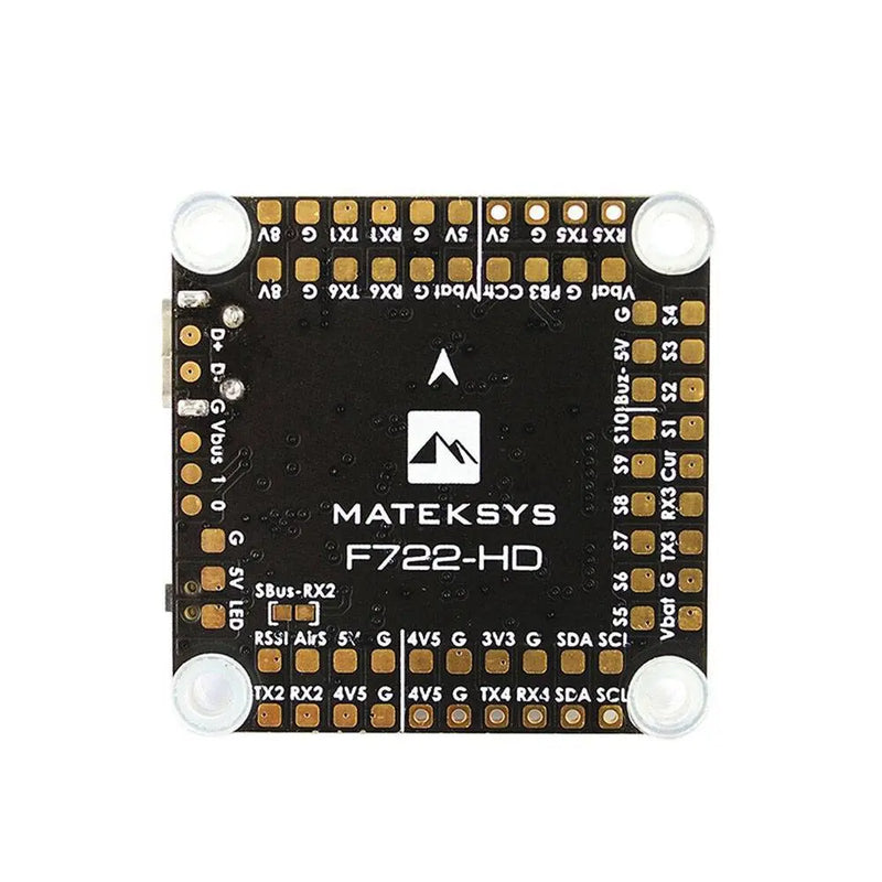 MATEKSYS F722 Flight Controller for DJI Digital FPV SystemThe Matek's line of F7 flight controllers brings a host of new possibilities to your fixed wing or multirotor. This F7 FC features STM32F722, MPU6000, BMP280, 32M fl