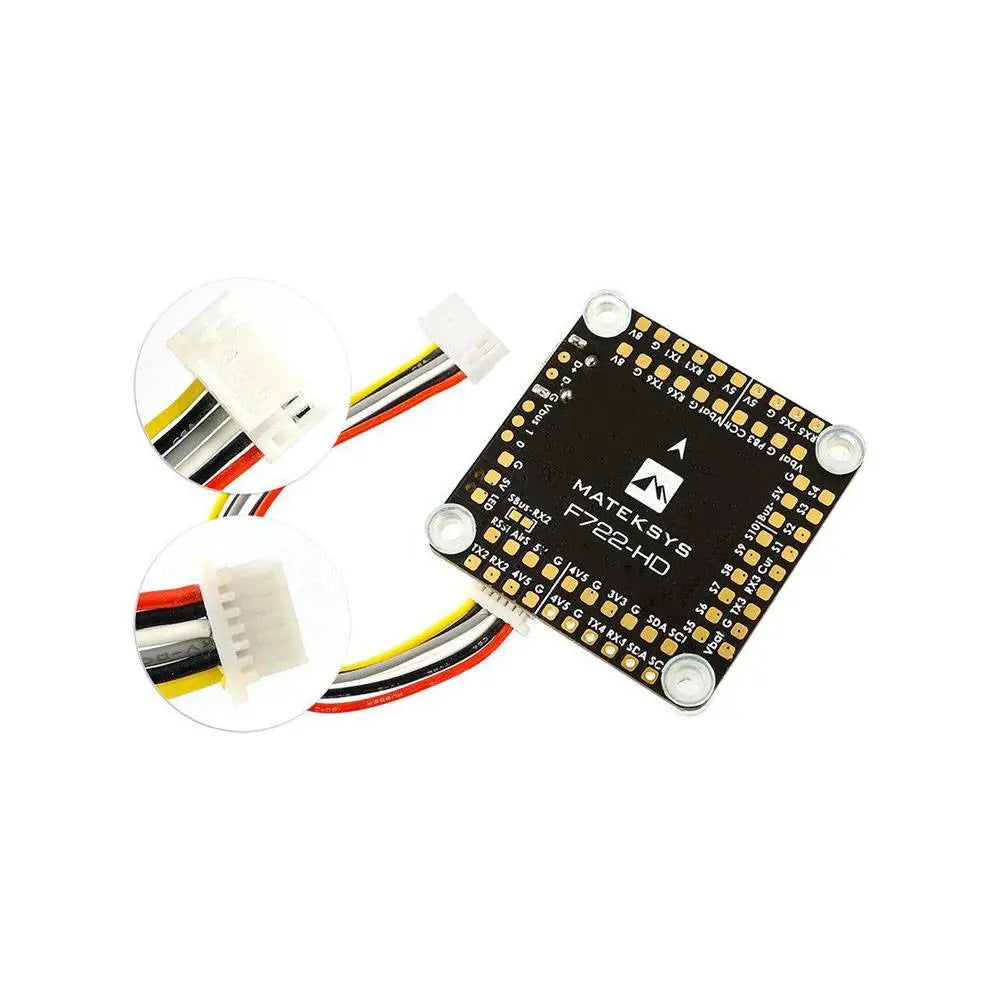 MATEKSYS F722 Flight Controller for DJI Digital FPV SystemThe Matek's line of F7 flight controllers brings a host of new possibilities to your fixed wing or multirotor. This F7 FC features STM32F722, MPU6000, BMP280, 32M fl