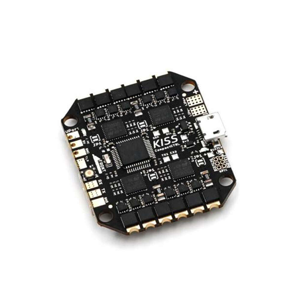 FLYDUINO KISS COMPACT CTRL ALL-IN-ONE FC ESCKISS COMPACTCTRL "CC" (AIOV2) - NEW MEMBER OF THE KISS INTEGRATED FC&amp;ESCS FAMILY 
This version of the All-in-One board by Flyduino consists of a KISS 32bit fligh