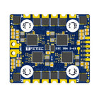 FETTEC ESC 4IN1 3-6S 35A V1.1FEATURES

Active current limiting @ 35A
Input voltage: 3S-6S
High quality 40V MOSFETs
STM32G071 @ 64MHz
128 kHz Motor PWM
Full sine wave control
Soldering holes for 