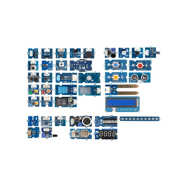 Grove Creator Kit - γ / 40 Modules Arduino Starter Kit

Grove Creator Kit - γ / Arduino Starter Kit

Contains 5 actuators, 10 analog inputs, 4 displays, LEDs, and sensors
Offers 40 Grove functional modules
Provides spec